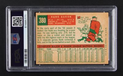 Lot #1826 1959 Topps #380 Hank Aaron PSA NM 7 - Image 2