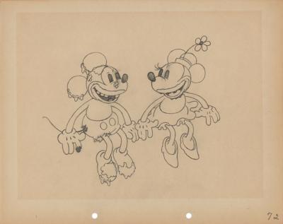 Lot #1325 Mickey and Minnie Mouse production drawing from Touchdown Mickey