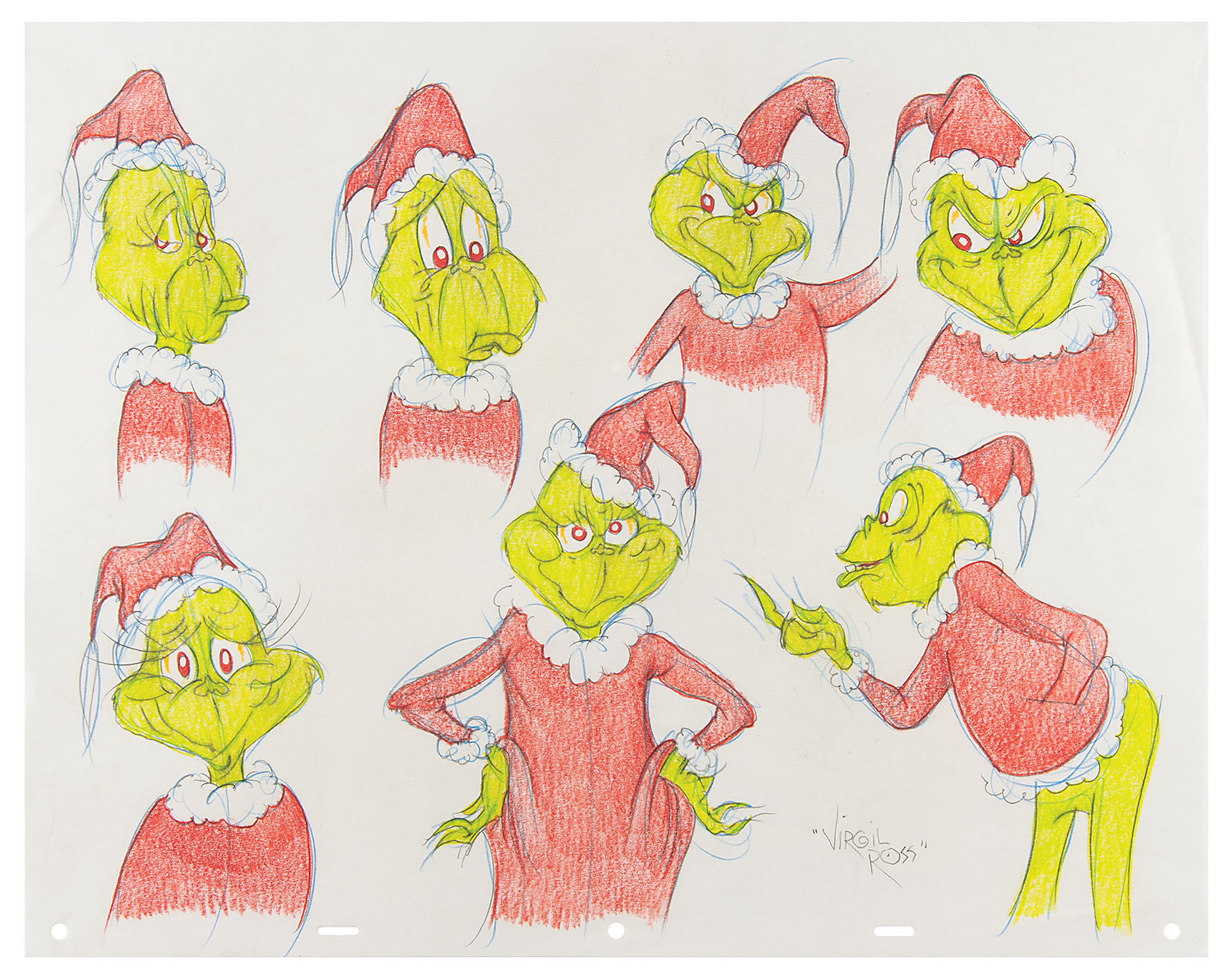 Original Warner Brothers Virgil Ross Model Sheet Animation Drawing fea –