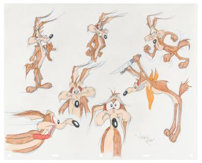 Lot #1480 Wile E. Coyote color model drawing by Virgil Ross