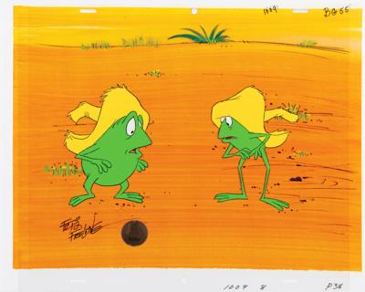 Lot #1493 Friz Freleng signed production cel of El Toro and Pancho from Tijuana Toads