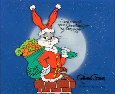 Lot #1467 Chuck Jones Signed Limited Edition Cel: 'Santa Bugs Bunny'