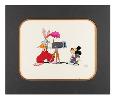 Lot #1460 Mickey Mouse and Roger Rabbit production cel from Mickey's 60th Birthday Special - Image 2