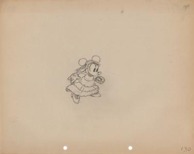 Lot #1326 Mickey and Minnie Mouse production drawings from Mickey's Mellerdrammer - Image 2