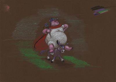 Lot #1353 Bacchus and Jacchus production concept storyboard painting from Fantasia