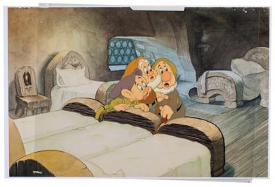 Lot #1331 Dopey, Happy, and Sneezy production cel from Snow White and the Seven Dwarfs