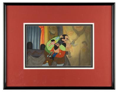 Lot #1348 Stromboli production cel and master production background from Pinocchio - Image 2
