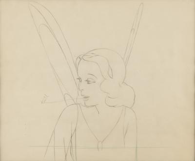 Lot #1438 Blue Fairy production drawing from Pinocchio - Image 1