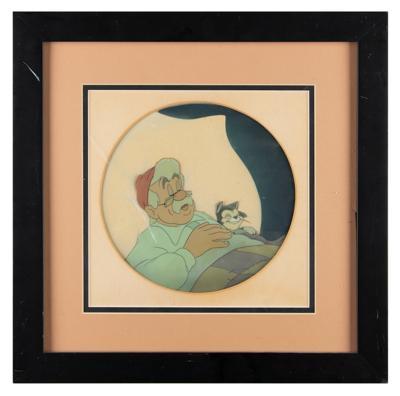 Lot #1350 Geppetto and Figaro production cels from Pinocchio - Image 2