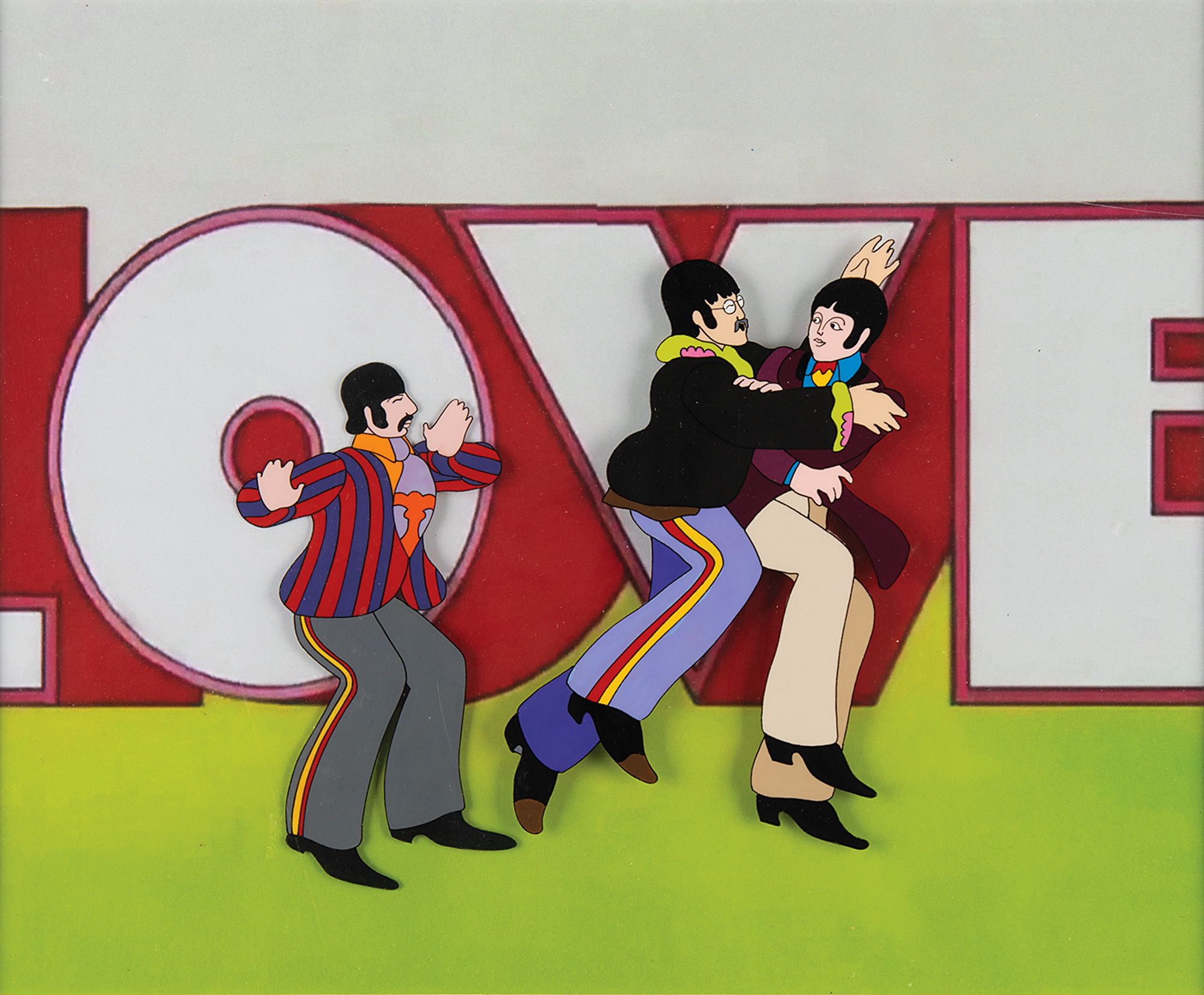 Paul McCartney, John Lennon, and Ringo Starr production cels from Yellow  Submarine | Sold for $2,871 | RR Auction