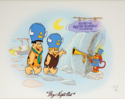 Lot #1488 Bill Hanna and Joe Barbera signed limited edition serigraph cel display entitled 'Boys' Night Out' - Image 2