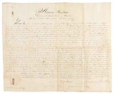 Lot #1004 Andrew Jackson Document Signed as President