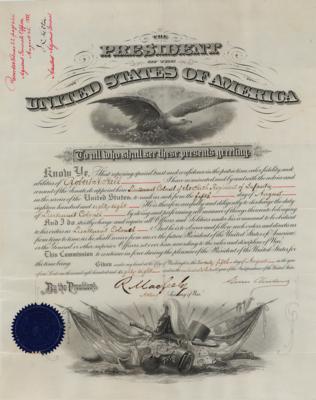 Lot #1024 Grover Cleveland Document Signed as President