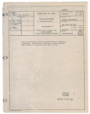 Lot #90 Space Shuttle Program Requirements Document by Rockwell
