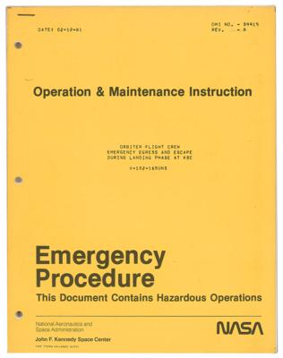 Lot #91 Space Shuttle Emergency Egress Procedure Booklet - Image 2
