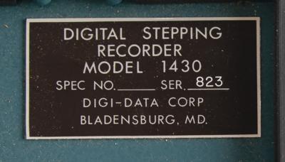 Lot #279 Digi-Data Corp. Digital Stepping Recorder Computer Drive (c. 1966) - Image 7