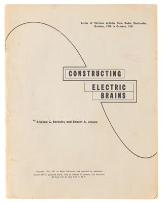 Lot #289 Constructing Electronic Brains by Edmund Berkeley and Robert Jensen