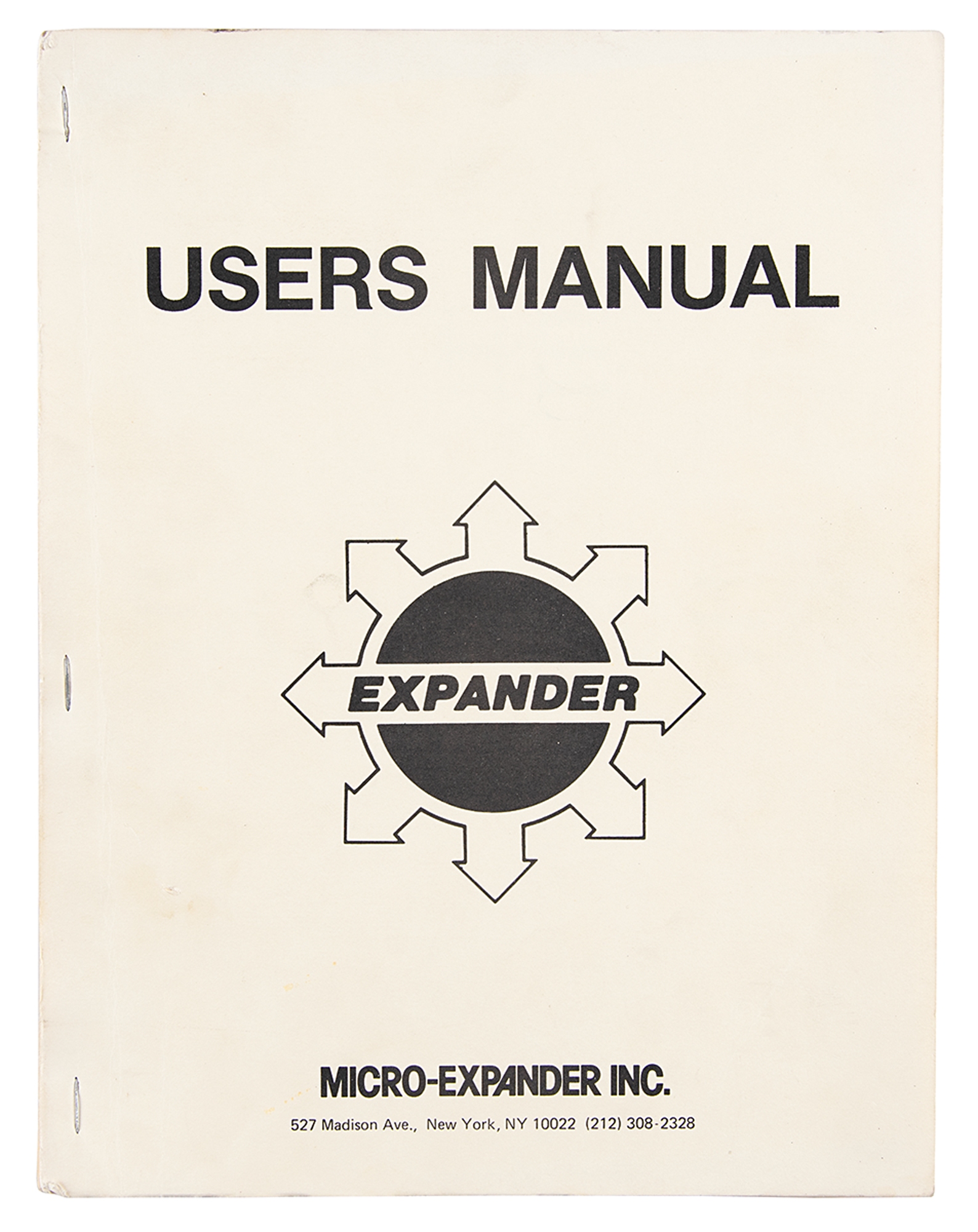 Lot #285 Lee Felsenstein's Expander User's Manual