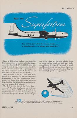 Lot #140 Boeing B-29 Superfortress Airplane Commander Training Manual - Image 2