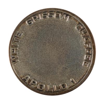 Lot #66 Wally Schirra's Apollo 1 Silver Fliteline Medallion - Image 2