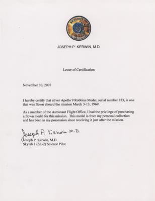 Lot #69 Joe Kerwin's Apollo 9 Flown Robbins Medallion - Image 5