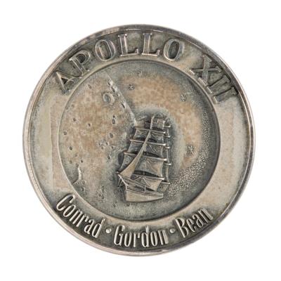 Lot #76 Rusty Schweickart's Apollo 12 Flown Robbins Medallion