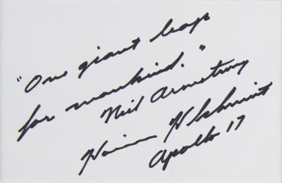 Lot #84 Harrison Schmitt Autograph Quote Signed - Image 2