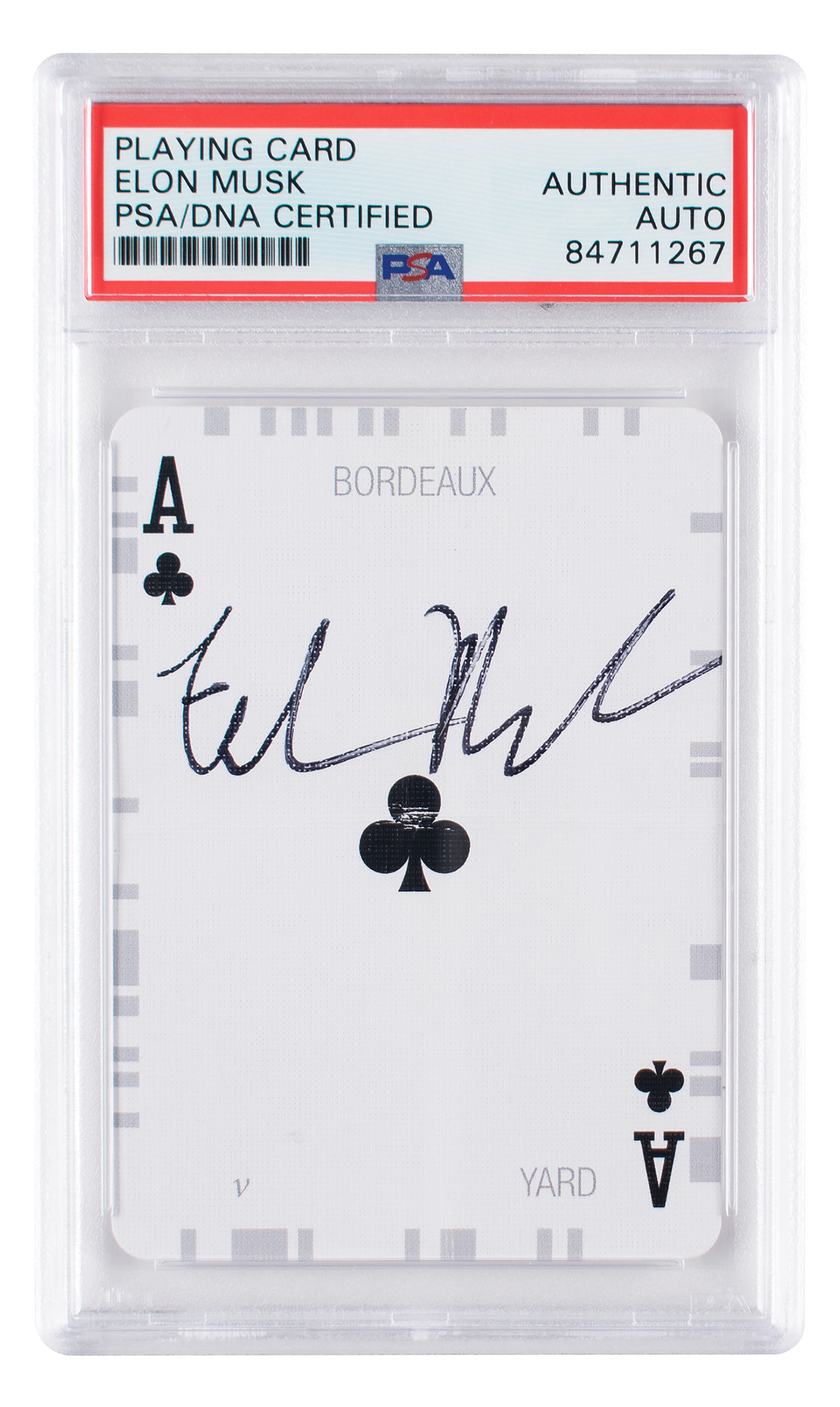 Lot #324 Elon Musk Signed PayPal 'Magic Trick' Playing Card