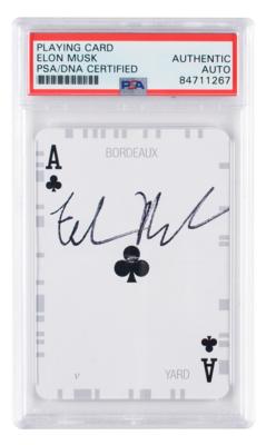 Lot #324 Elon Musk Signed PayPal 'Magic Trick' Playing Card - Image 1