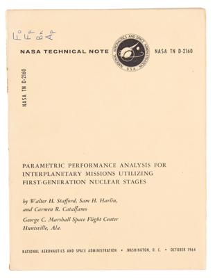 Lot #118 NASA Technical Note: Nuclear Performance Analysis for Interplanetary Missions