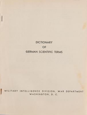 Lot #151 World War II: Dictionary of German Scientific Terms - Image 2