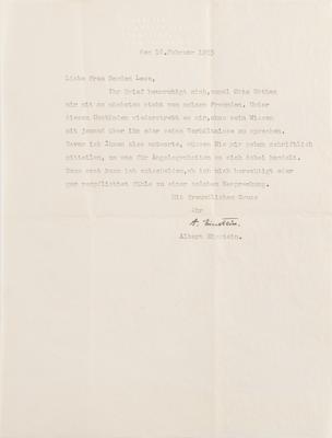 Lot #265 Albert Einstein Typed Letter Signed