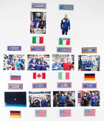 Lot #105 ISS (20) Spare Astronaut and Cosmonaut Name Tags and Flag Patches