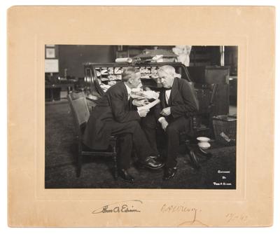 Lot #262 Thomas Edison and Carl H. Wilson Signed Photograph