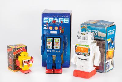 Lot #248 Vintage Lot of (3) Battery-Operated Robots from the collection of Andres Serrano - Image 1