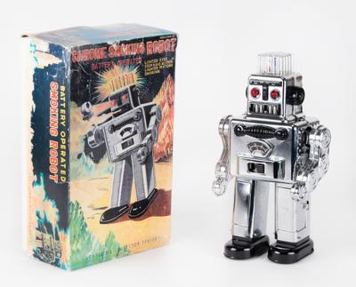 Lot #194 Chrome Smoking Robot by Schylling from the collection of Andres Serrano