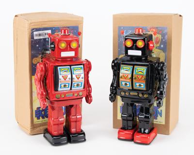 Lot #214 Lot of (2) Electron Tin Robots (Chinese Clone of Star Strider by Horikawa) from the collection of Andres Serrano - Image 1