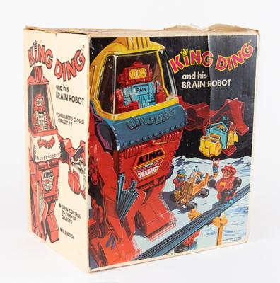 Lot #204 Vintage King Ding Robot and (4) Ding-A-Lings by Topper Toys from the collection of Andres Serrano - Image 3