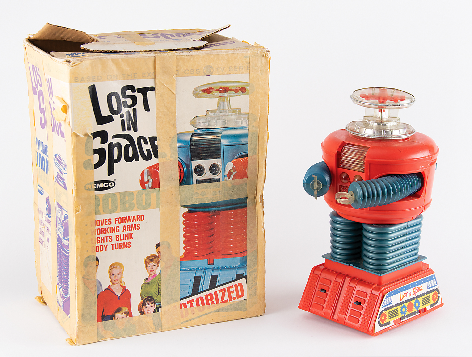 Lot #205 Vintage Lost In Space Motorized Robot by Remco from the collection of Andres Serrano