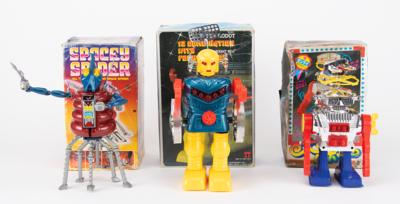 Lot #247 Vintage Lot of (3) Battery-Operated and Wind-up Robots from the collection of Andres Serrano - Image 1