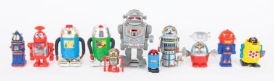 Lot #239 Vintage Lot of (11) Wind-up Robots from
