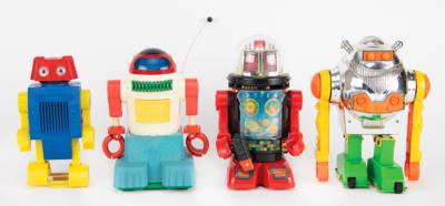 Lot #210 Vintage Lot of (4) Third Generation Battery-Operated Toy Robots from the collection of Andres Serrano