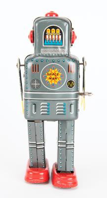 Lot #212 Vintage Mechanical Walking Space Man Robot by Yoneya from the collection of Andres Serrano - Image 2