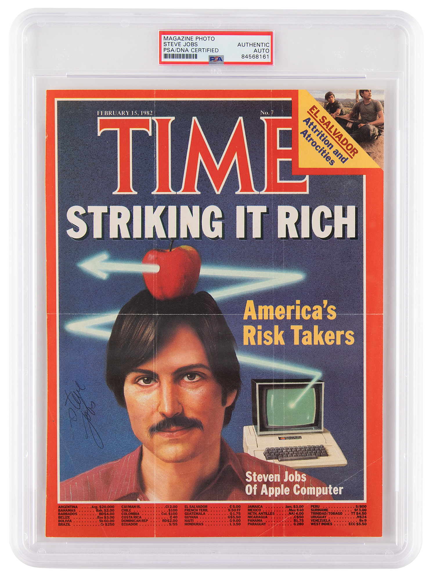 Lot #6116 Steve Jobs Signed Time Magazine Cover