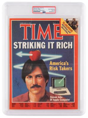 Lot #6116 Steve Jobs Signed Time Magazine Cover - Image 1