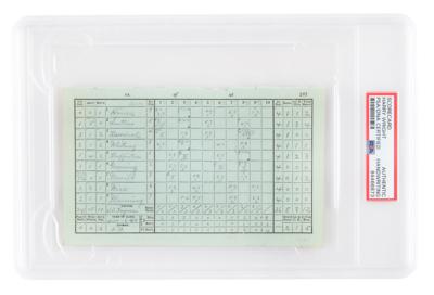 Lot #6631 Harry Wright Hand-Filled 1885 Scorecard