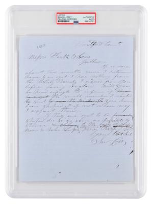 Lot #6109 Samuel Colt Autograph Letter Signed