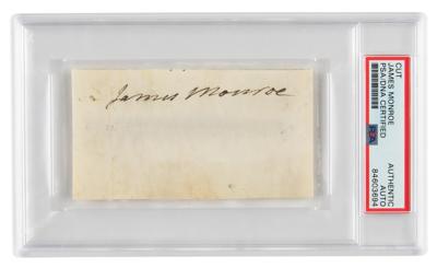 Lot #6085 James Monroe Signature