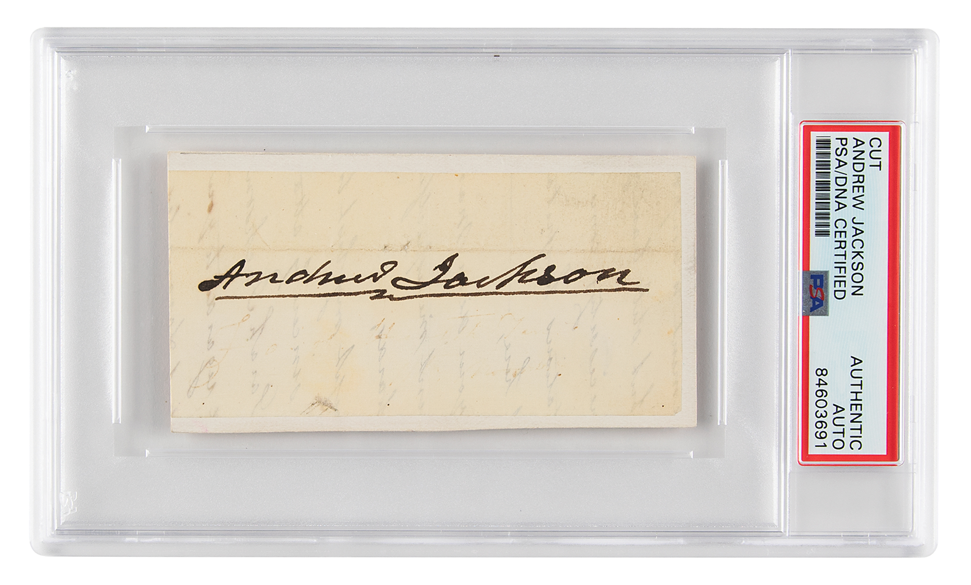 Lot #6011 Andrew Jackson Signature