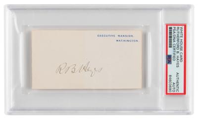 Lot #6065 Rutherford B. Hayes Signed Executive Mansion Card